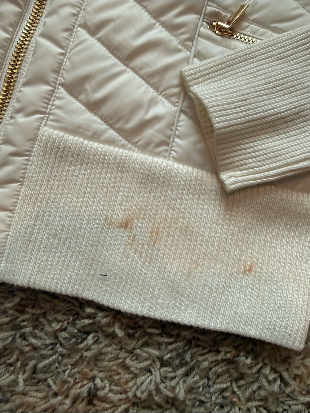 Cache Light Cream Quilted Zip Front Jacket - Picture 3 of 5
